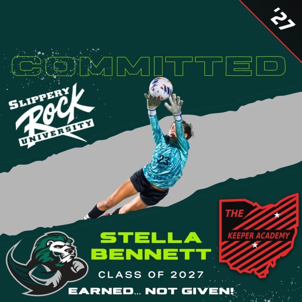 Stella Bennett, 2027 goalkeeper commit to Slippery Rock University